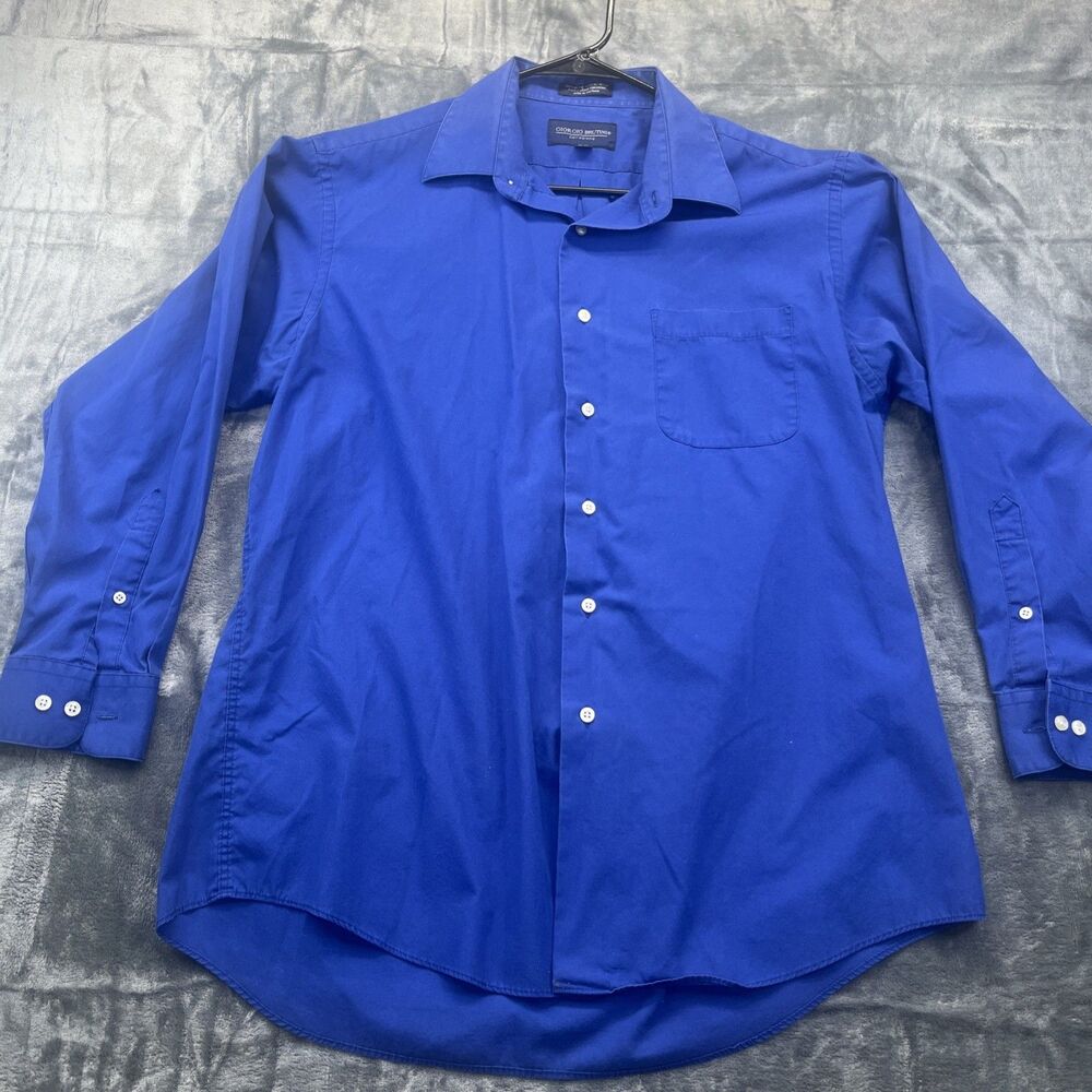 Giorgio Brutini Dress Shirt Mens Size 16 - 16.5 Long Sleeve Button Front Pocket